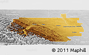 Physical Panoramic Map of Division No.  9, lighten, desaturated