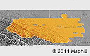 Political Panoramic Map of Division No.  9, desaturated