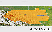 Political Panoramic Map of Division No.  9, satellite outside