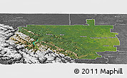 Satellite Panoramic Map of Division No.  9, desaturated