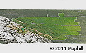 Satellite Panoramic Map of Division No.  9, semi-desaturated