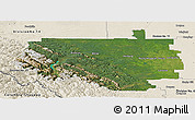Satellite Panoramic Map of Division No.  9, shaded relief outside