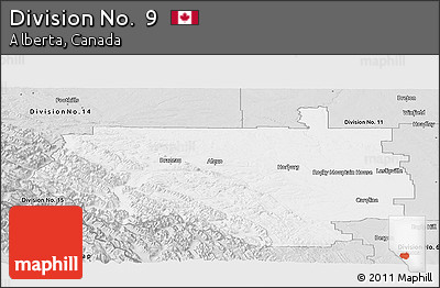 Silver Style Panoramic Map of Division No.  9