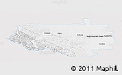 Silver Style Panoramic Map of Division No.  9, single color outside