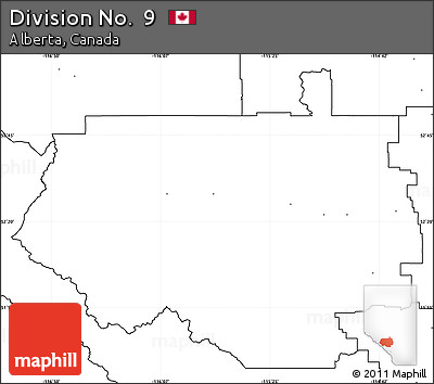 Blank Simple Map of Division No.  9, no labels