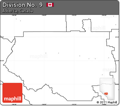 Blank Simple Map of Division No.  9, no labels