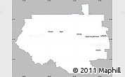 Gray Simple Map of Division No.  9, single color outside