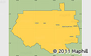Savanna Style Simple Map of Division No.  9, cropped outside