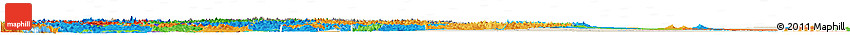 Shaded Relief Horizon Map of Alberta, political outside