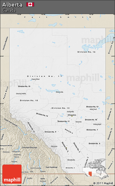 Classic Style Map of Alberta