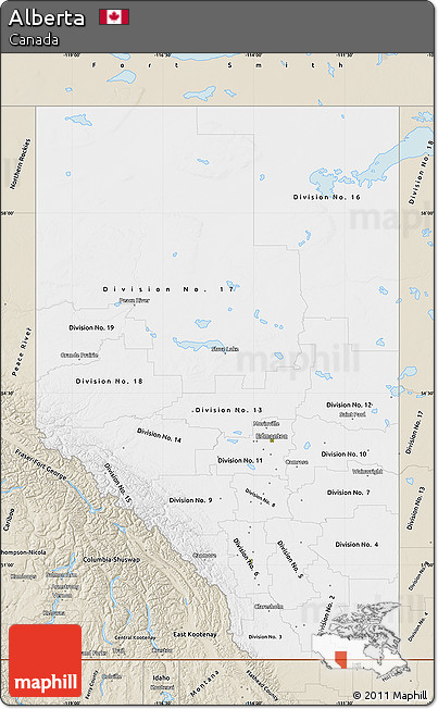 Classic Style Map of Alberta