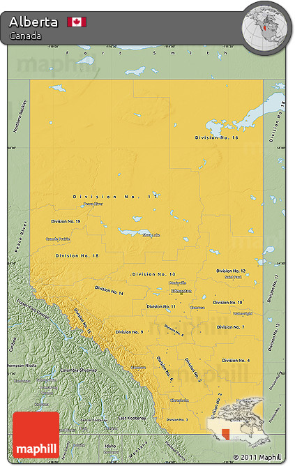 Savanna Style Map of Alberta