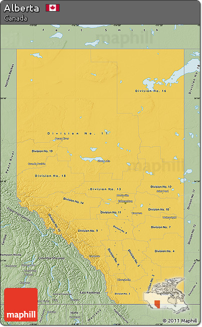 Savanna Style Map of Alberta