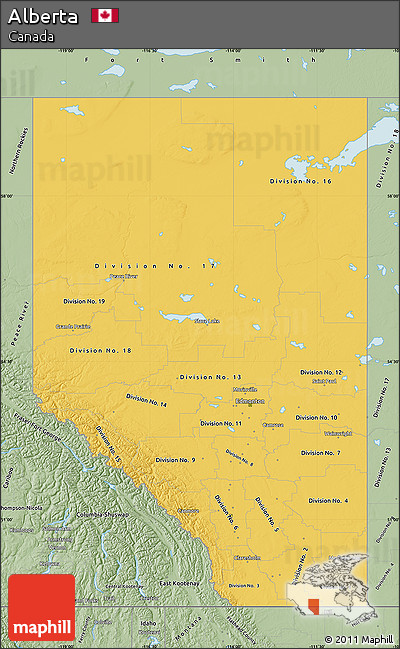 Savanna Style Map of Alberta
