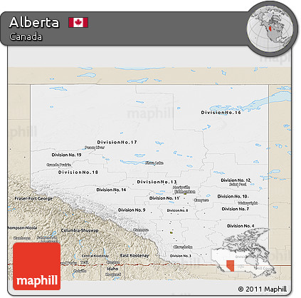 Classic Style Panoramic Map of Alberta