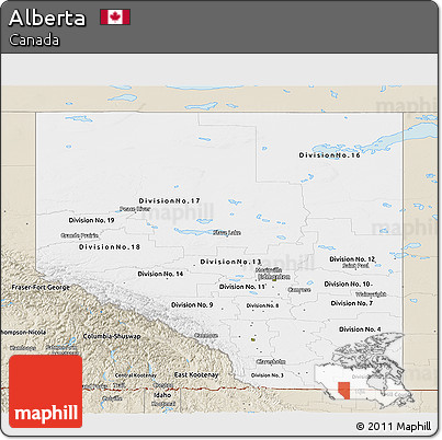 Classic Style Panoramic Map of Alberta
