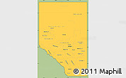 Savanna Style Simple Map of Alberta, cropped outside