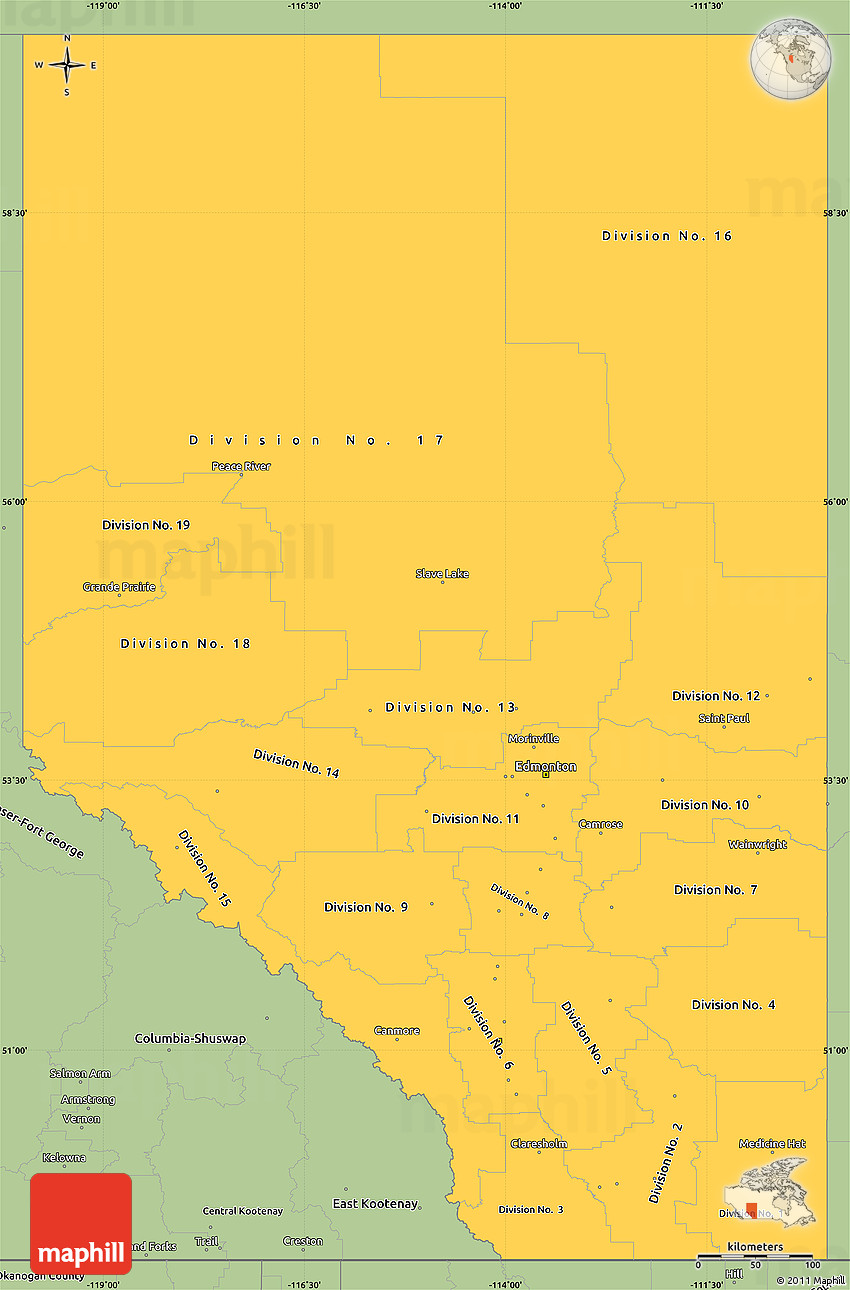savanna style simple map of alberta simple world map outline
