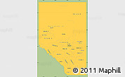 Savanna Style Simple Map of Alberta, single color outside