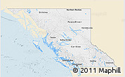 Classic Style 3D Map of British Columbia, single color outside