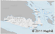 Gray 3D Map of Capital, single color outside