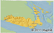Savanna Style 3D Map of Capital, single color outside
