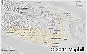 Shaded Relief 3D Map of Capital, desaturated