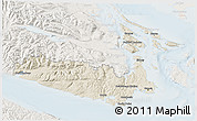 Shaded Relief 3D Map of Capital, lighten