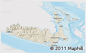 Shaded Relief 3D Map of Capital, single color outside