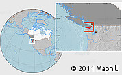 Gray Location Map of Capital, highlighted country, highlighted parent region, hill shading