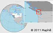 Gray Location Map of Capital, highlighted country, highlighted parent region