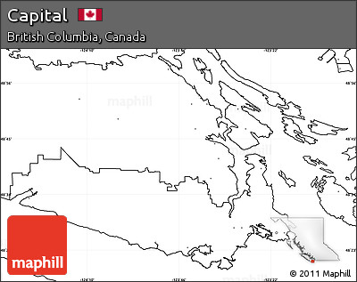 Blank Simple Map of Capital, no labels