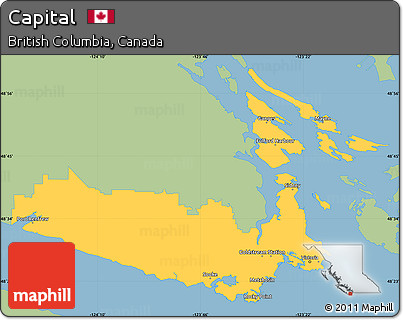 Savanna Style Simple Map of Capital, single color outside