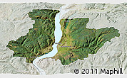 Satellite 3D Map of Central Okanagan, lighten