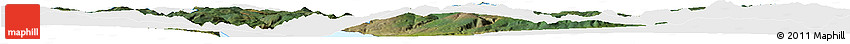 Satellite Horizon Map of Central Okanagan, single color outside