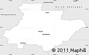 Silver Style Simple Map of Central Okanagan