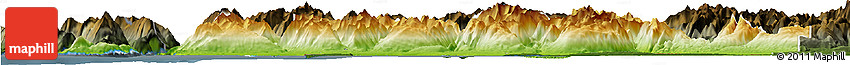 Physical Horizon Map of Greater Vancouver, darken