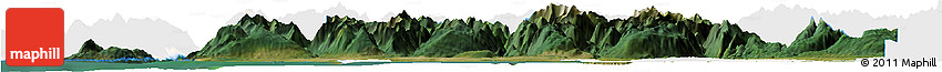 Satellite Horizon Map of Greater Vancouver, single color outside