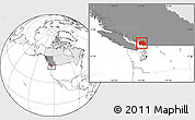 Blank Location Map of Greater Vancouver, highlighted country, highlighted parent region