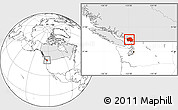 Blank Location Map of Greater Vancouver, highlighted country