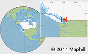 Savanna Style Location Map of Greater Vancouver, highlighted country
