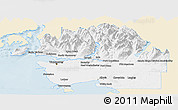 Classic Style Panoramic Map of Greater Vancouver, single color outside