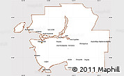Classic Style Simple Map of Greater Vancouver, cropped outside