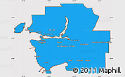 Political Simple Map of Greater Vancouver, cropped outside