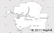 Silver Style Simple Map of Greater Vancouver, cropped outside