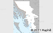 Gray Simple Map of Kitimat-Stikine