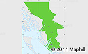Political Simple Map of Kitimat-Stikine, single color outside