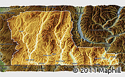 Physical 3D Map of Kootenay Boundary, darken