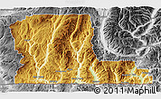 Physical 3D Map of Kootenay Boundary, desaturated