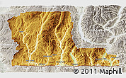 Physical 3D Map of Kootenay Boundary, lighten, semi-desaturated